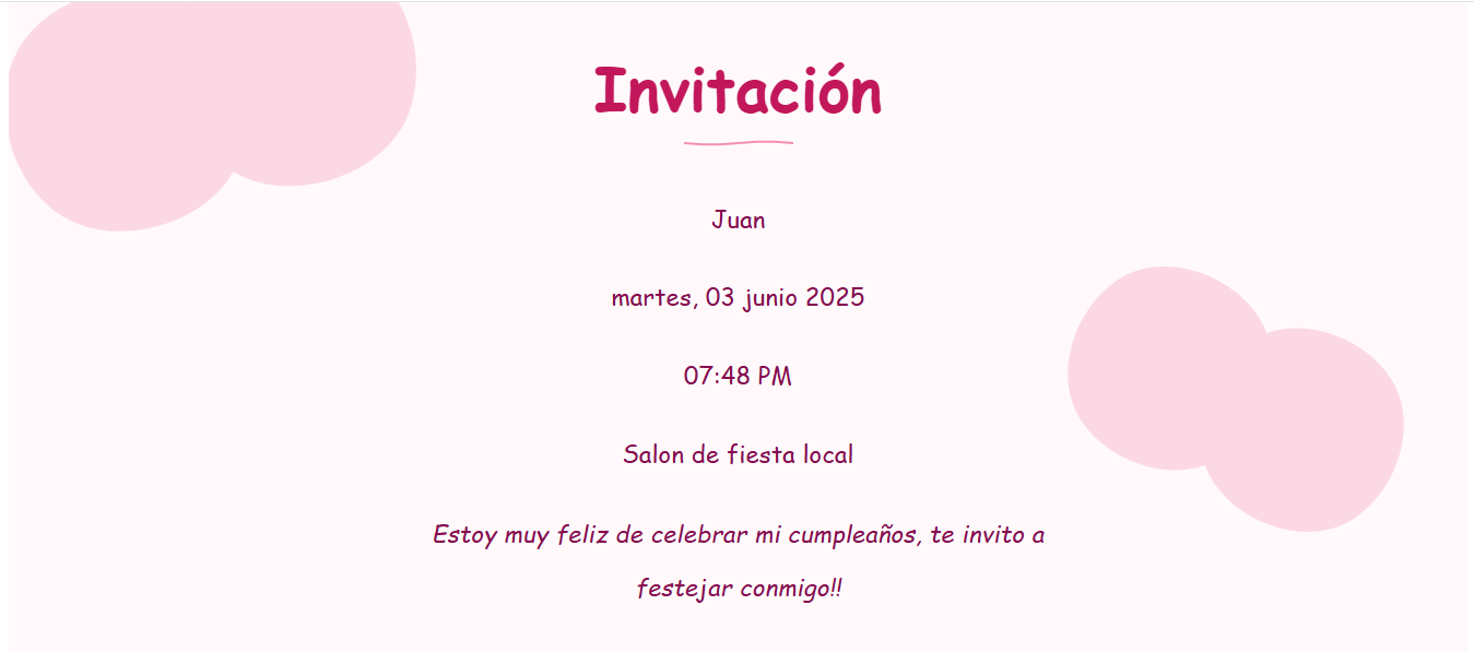 Plantilla XV Años